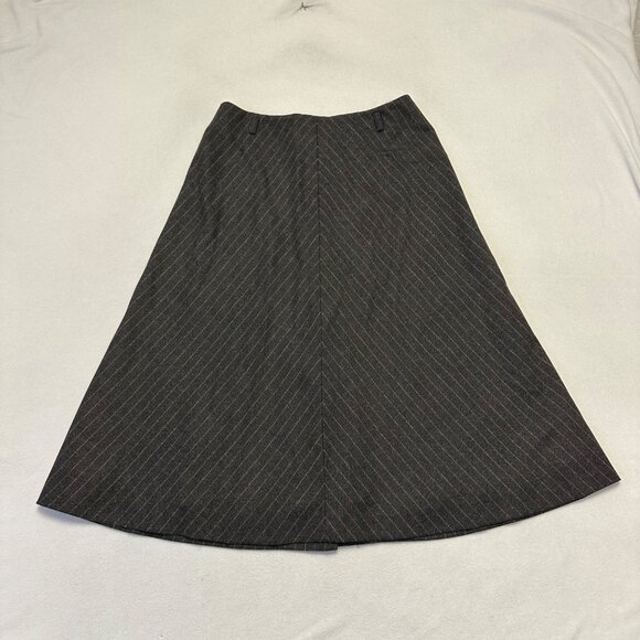 Max Mara Wool A-Line Knee Length Skirt Size 8 US Gray Classic Academia Career - Picture 2 of 12